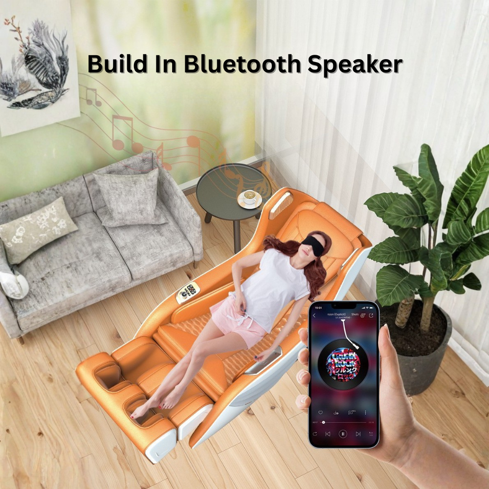 3D Mini Full Body Massage Chair Orange & Blue