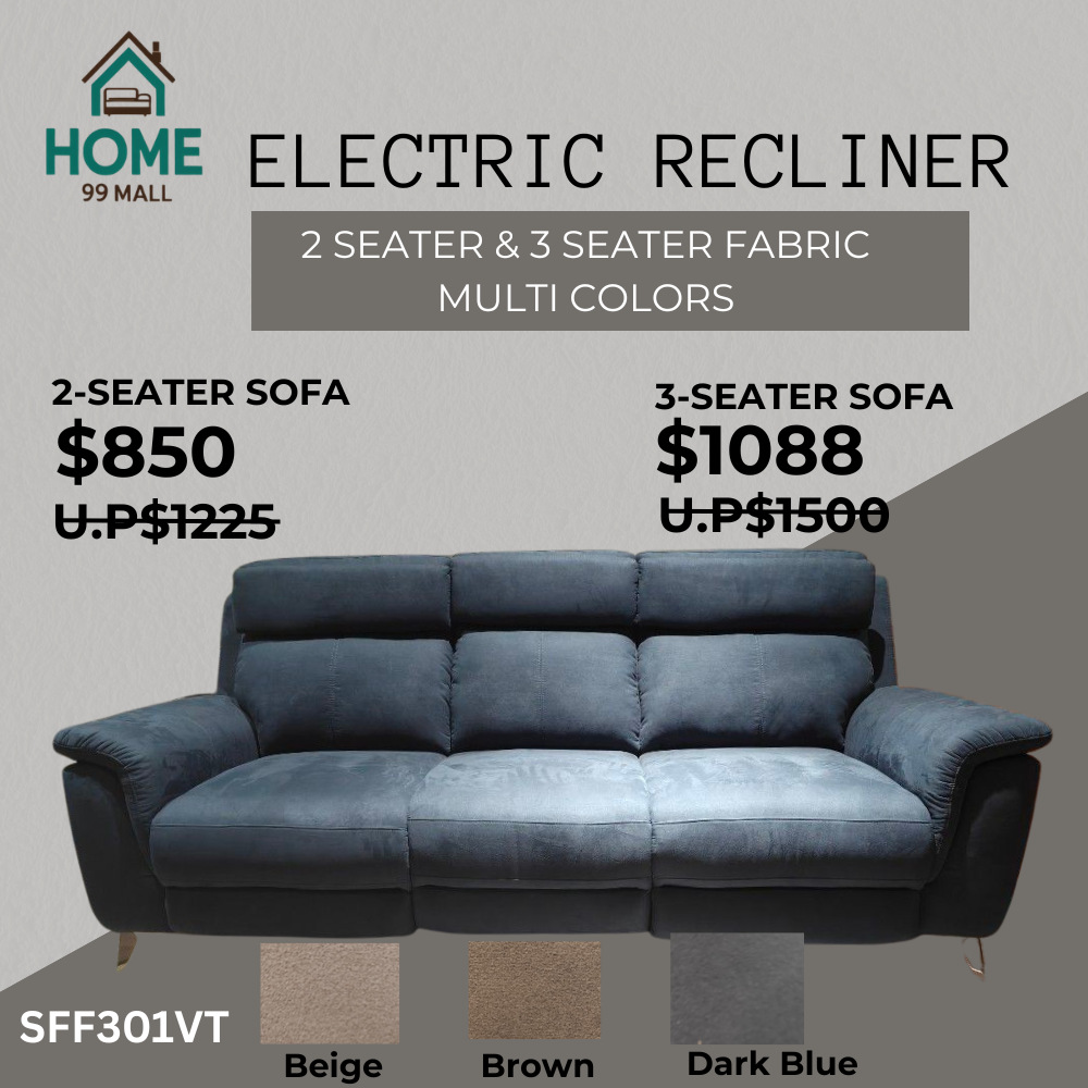 2&3 Seater Fabric Sofa Electronic Recliner