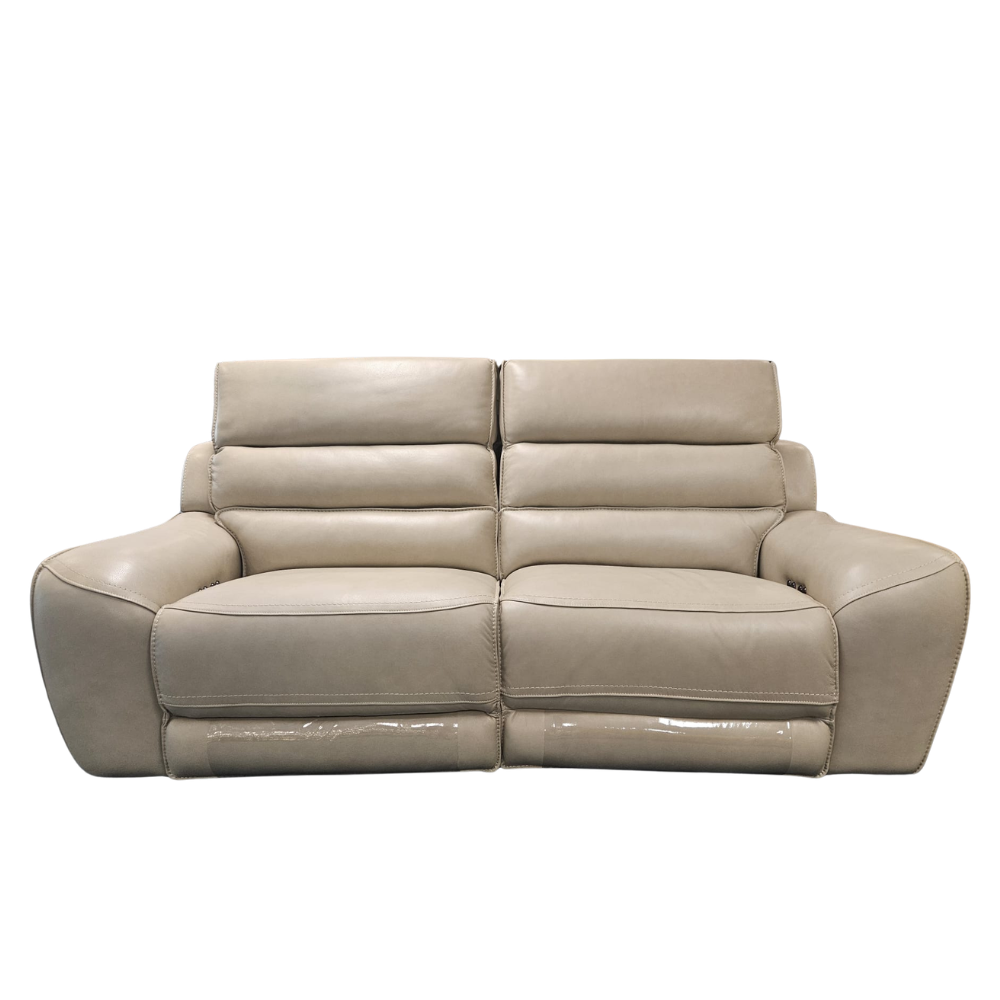 Cow Leather Electric Recliner Sofa 2 Seaters