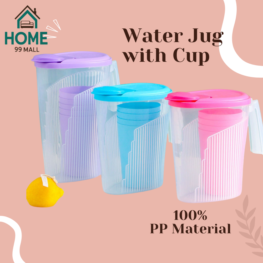 Water Jug 1.8L with 5 cups