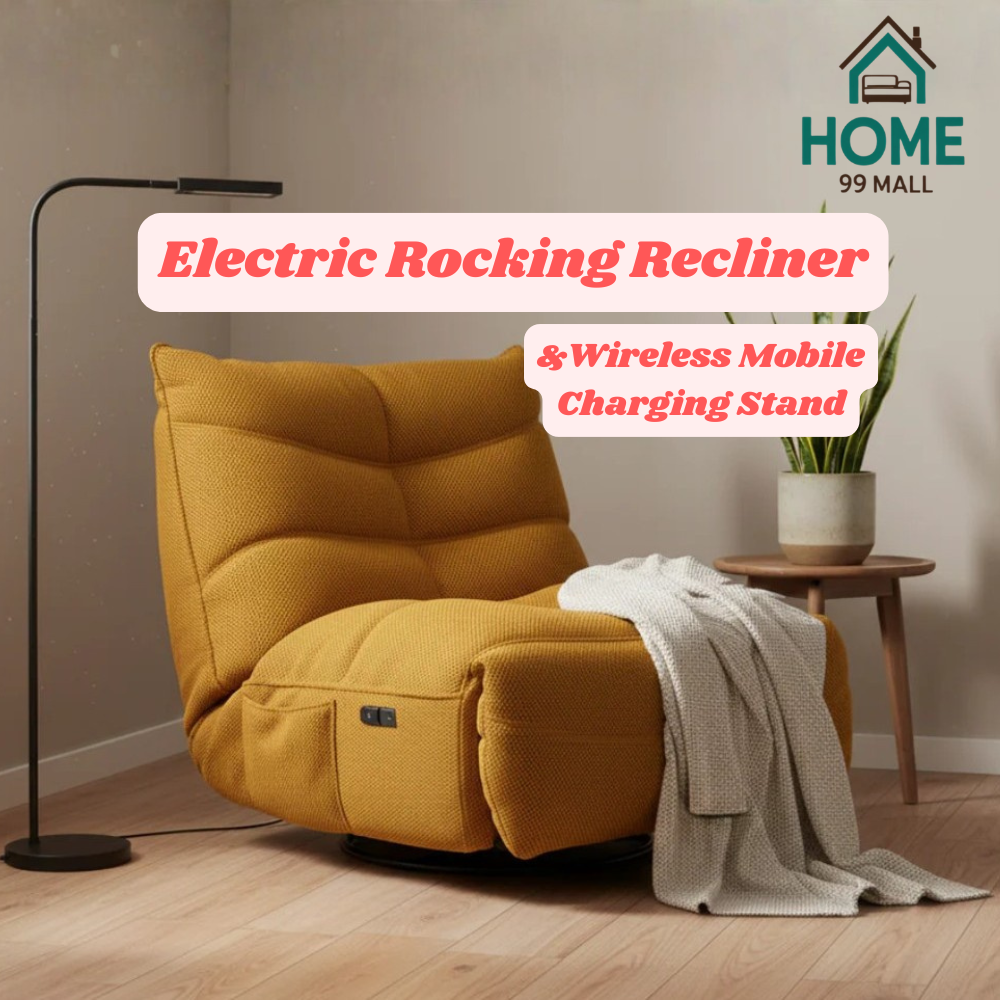 Electric Rocking Recliner Fabric Sofa