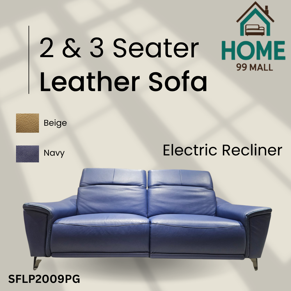 2.5 & 3 Seater Electric Recliner Leather Sofa
