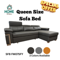 2-Seater with Chaise QUEEN Sofa Bed