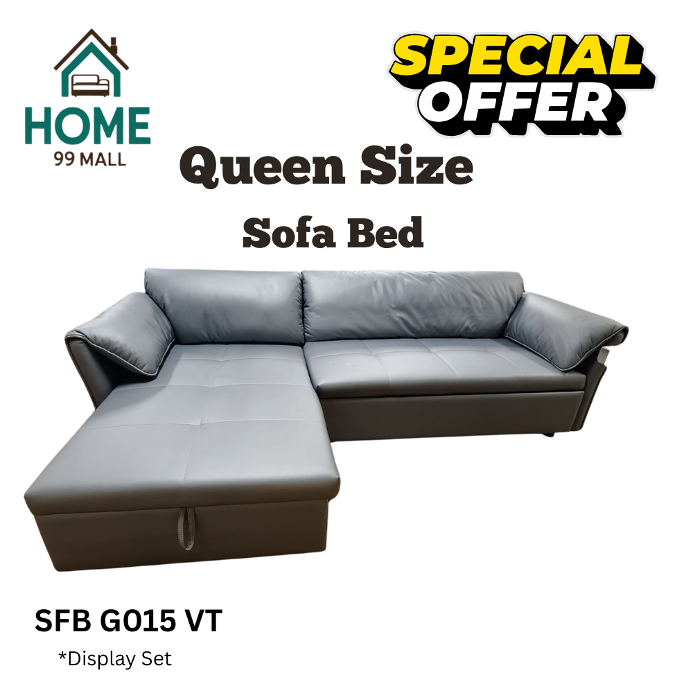 2-Seater with Chaise QUEEN Sofa Bed