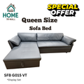 2-Seater with Chaise QUEEN Sofa Bed