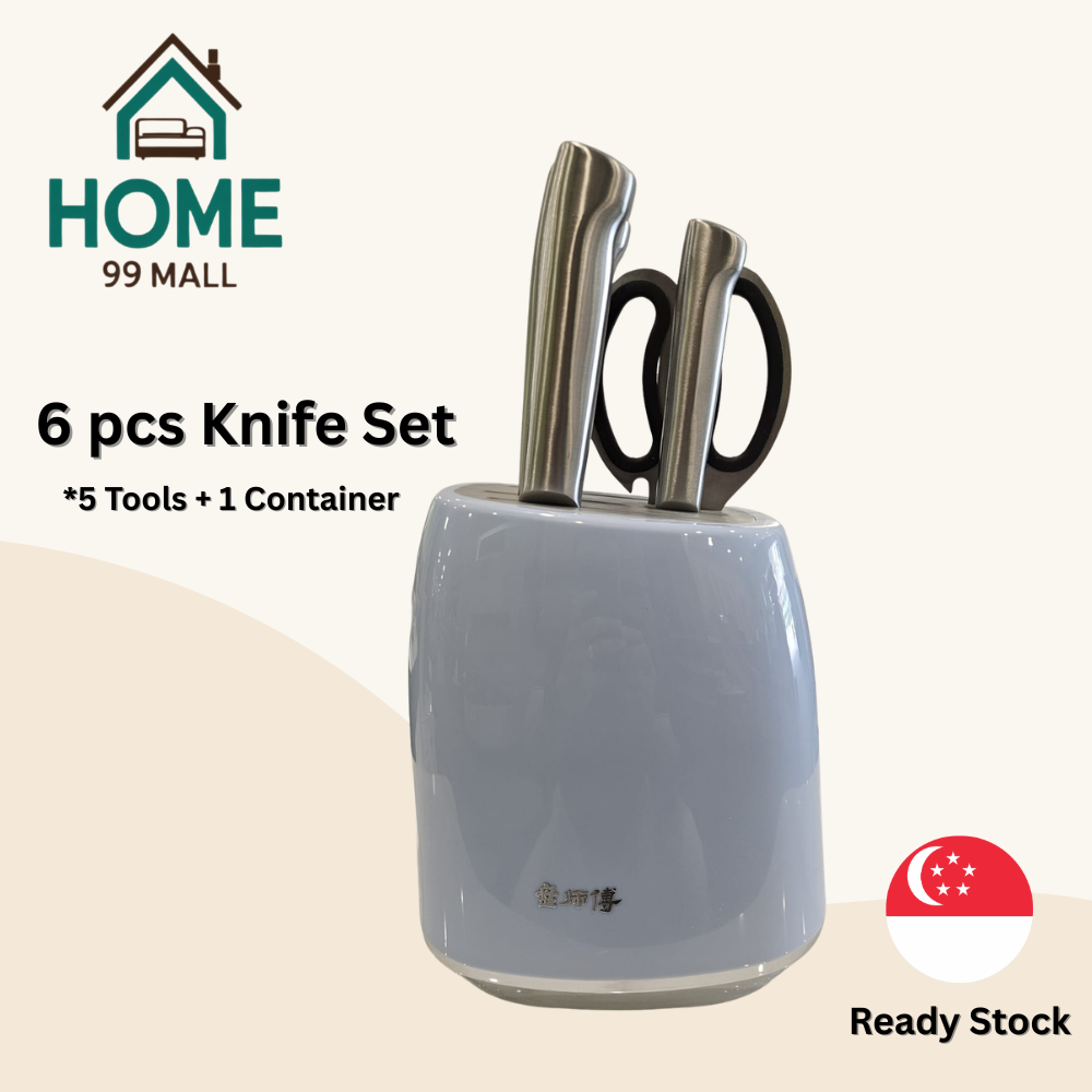 Kitchen Knife Set 6 pcs (5 tootls+container)