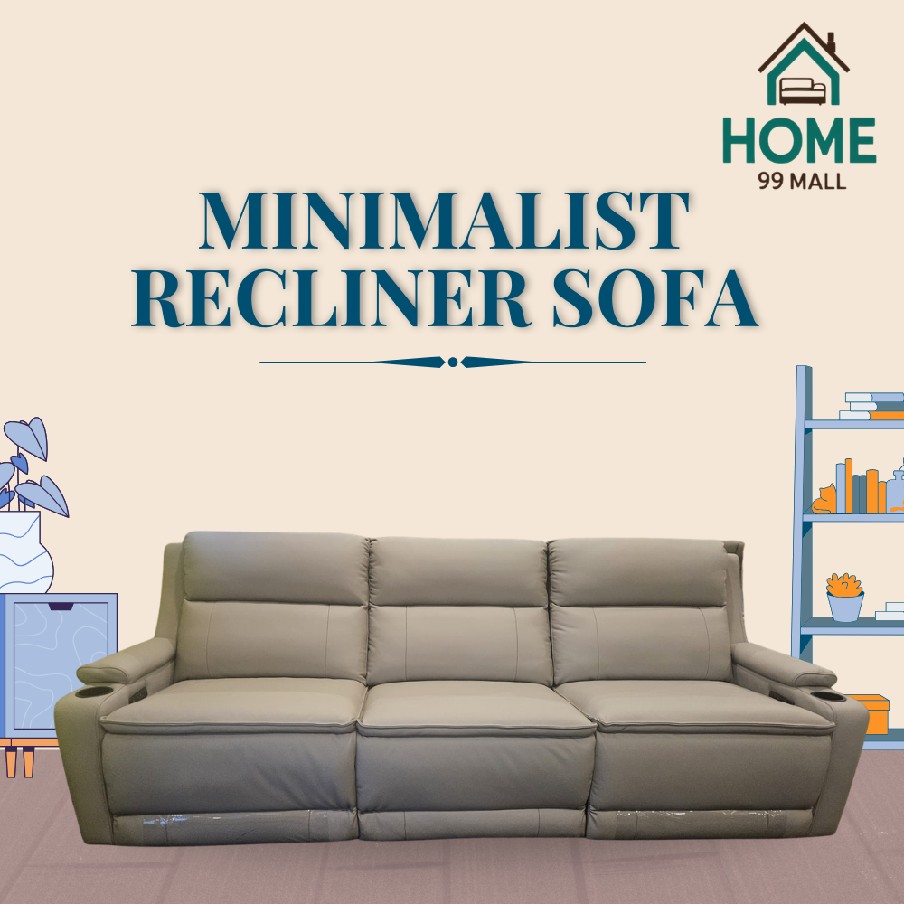 Cow Leather Recliner Sofa 1 & 3 Seaters