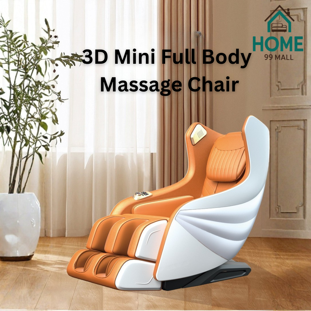 3D Mini Full Body Massage Chair Orange & Blue