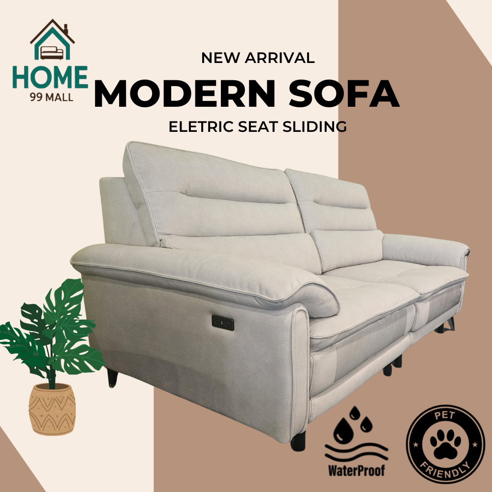 Pet Friendly Fabric 2 Seater Electric Sliding Sofa