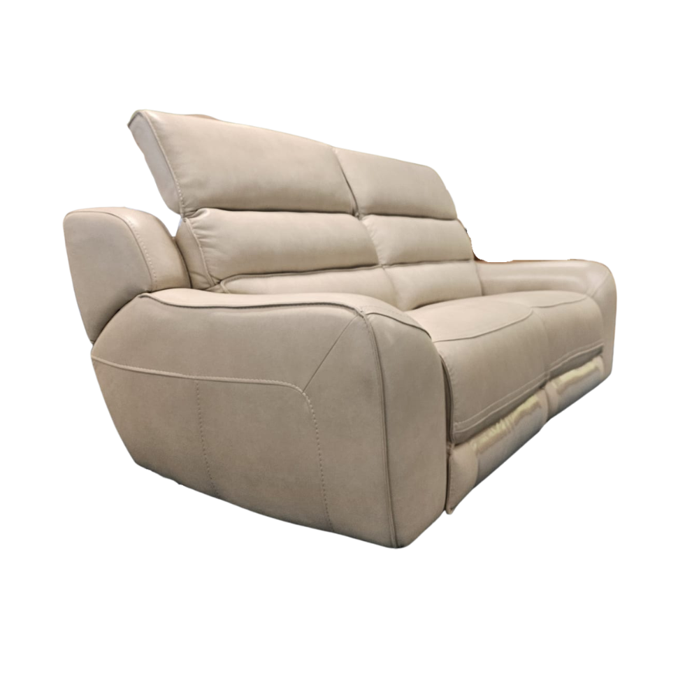 Cow Leather Electric Recliner Sofa 2 Seaters