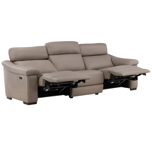 3 Seater Cow Leather Electric Recliner Sofa