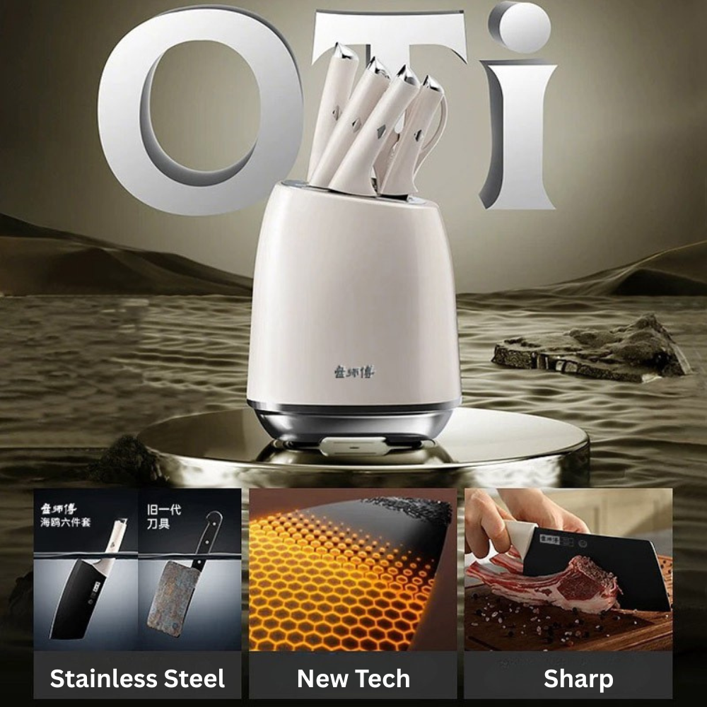 Knife set 6 pcs (5 Tools + 1 Container)