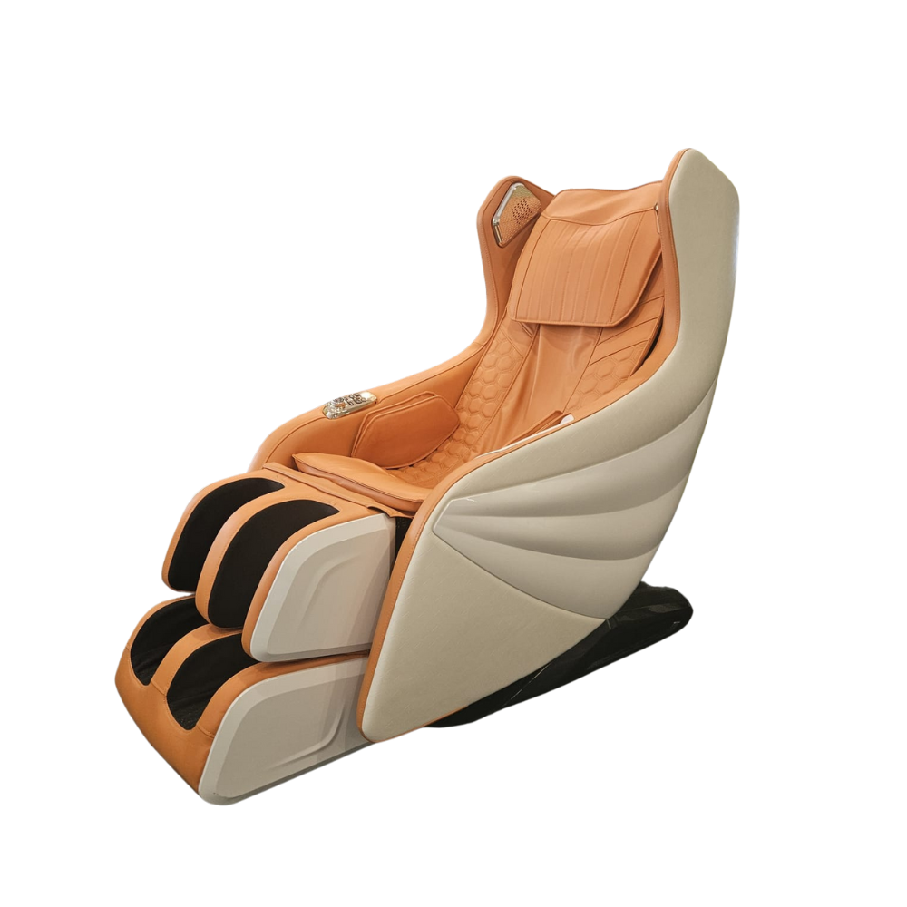 3D Mini Full Body Massage Chair Orange & Blue