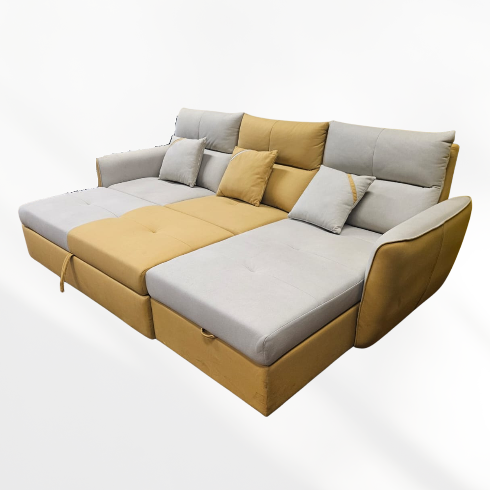 2-Seater with Chaise QUEEN Sofa Bed