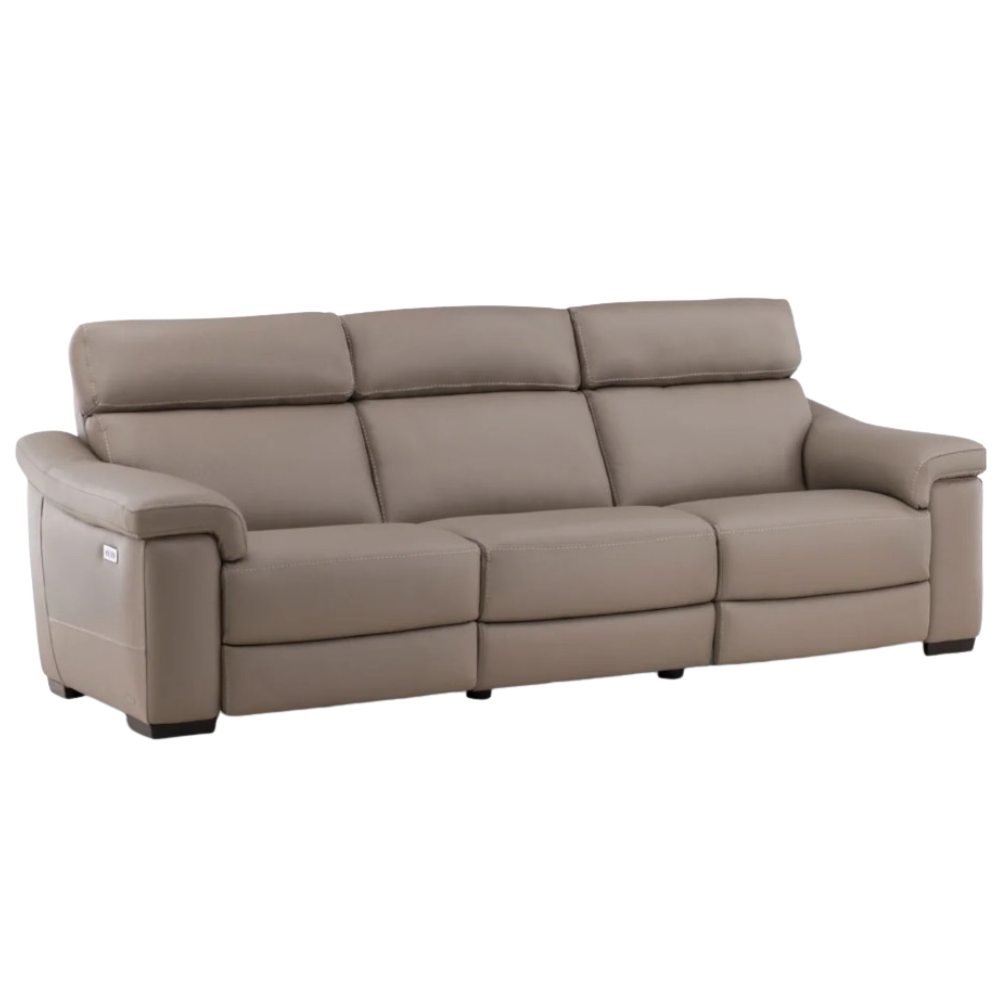 3 Seater Cow Leather Electric Recliner Sofa