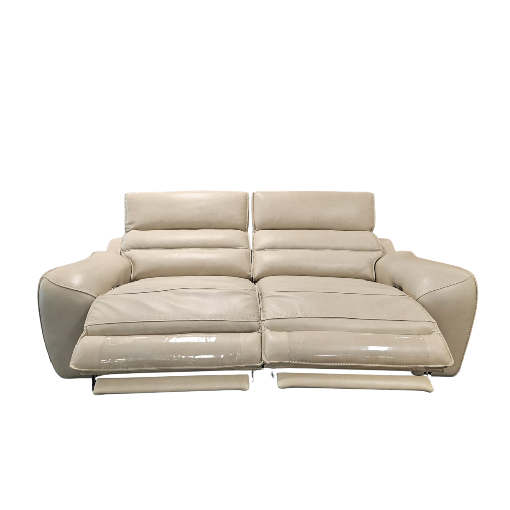 Cow Leather Electric Recliner Sofa 2 Seaters