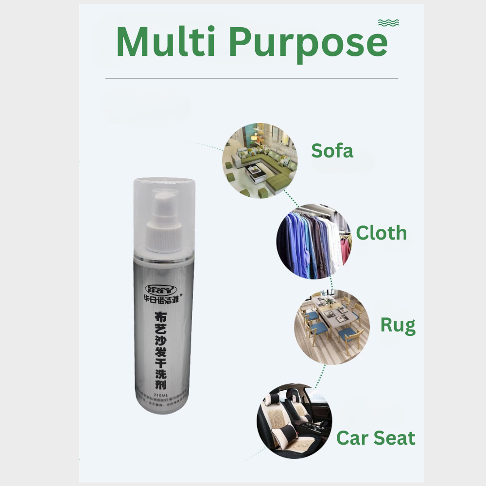 Fabric Cleaner, Sofa, Cloth, Rug, Mat Dry Clean Spray