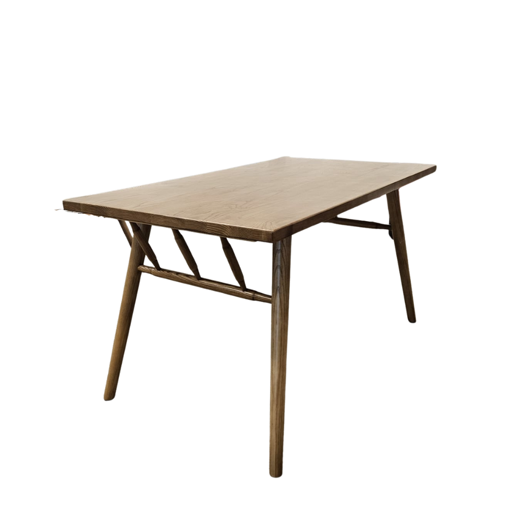 Solid Oak Wood Dining Table