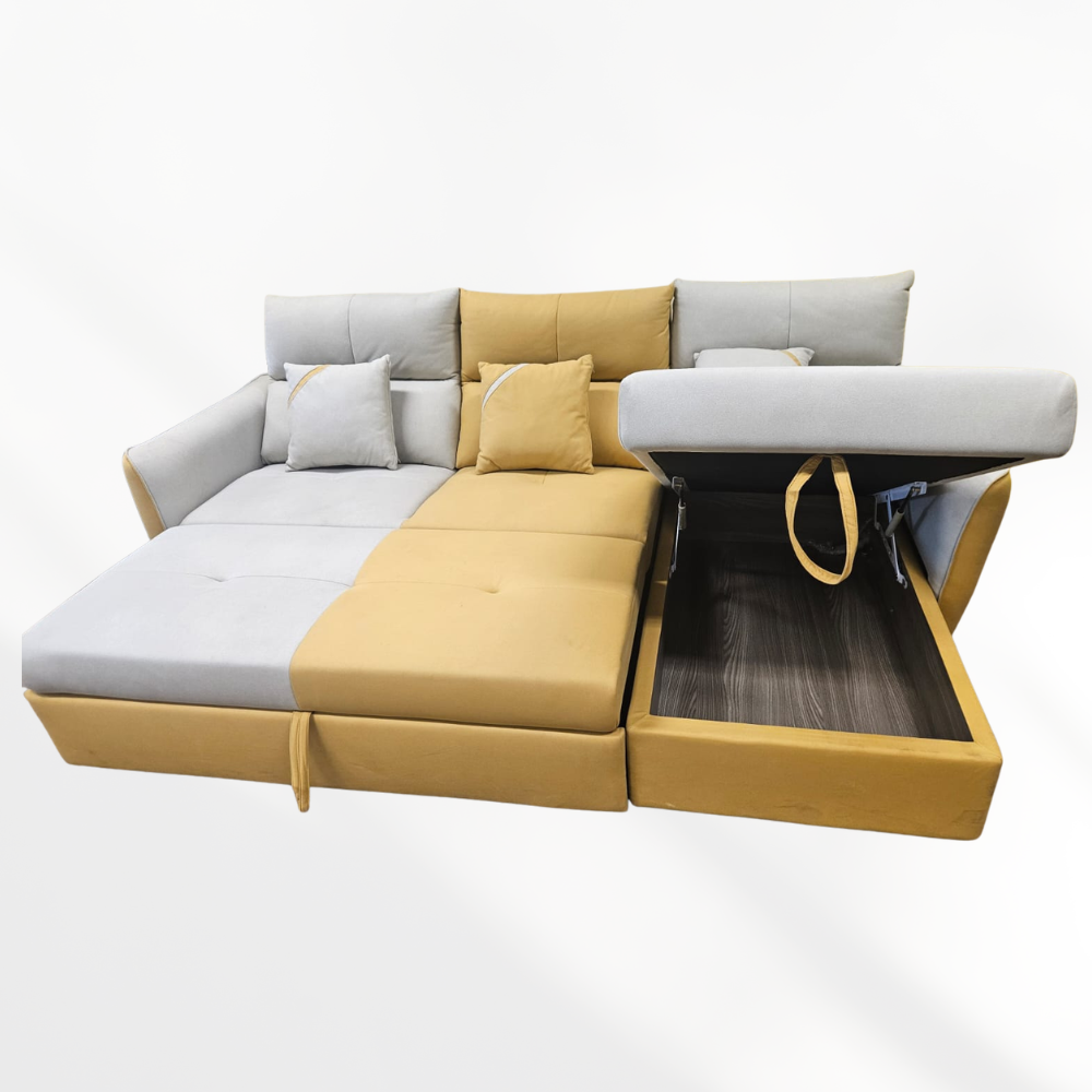 2-Seater with Chaise QUEEN Sofa Bed