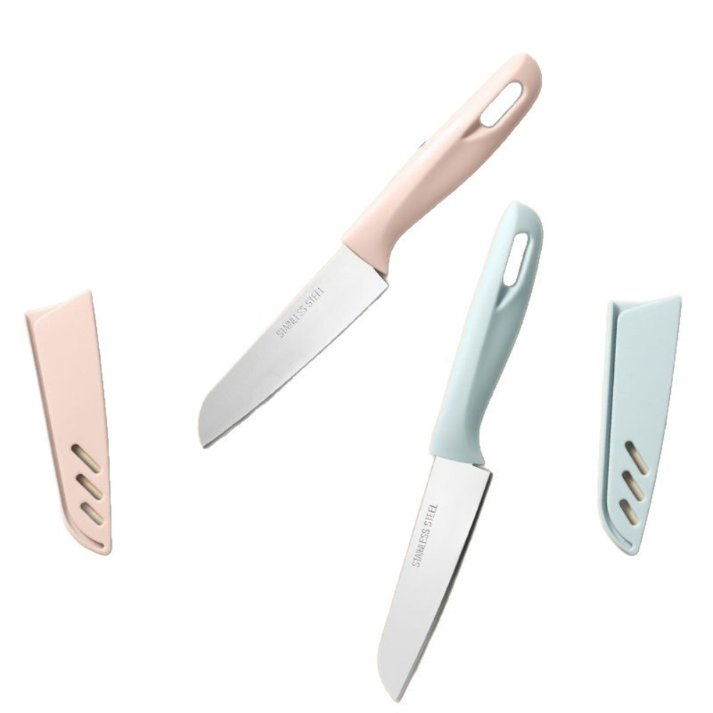 Stainless Steel Fruits Vegetables Kitchen Knife with Cover