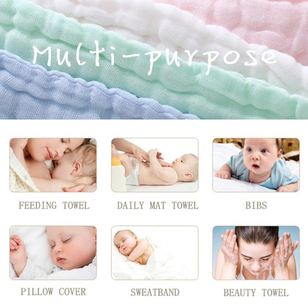 100% Cotton Baby Face,Hand and Bath Towels