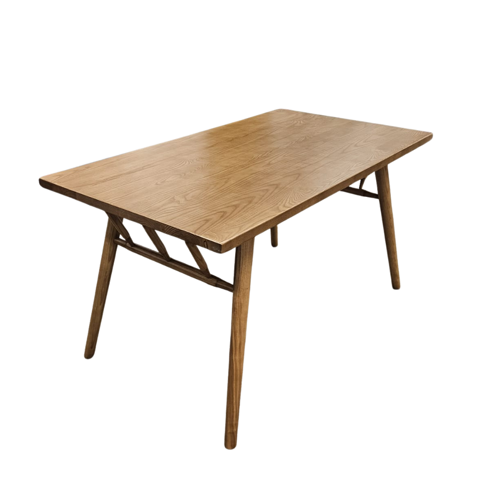 Solid Oak Wood Dining Table