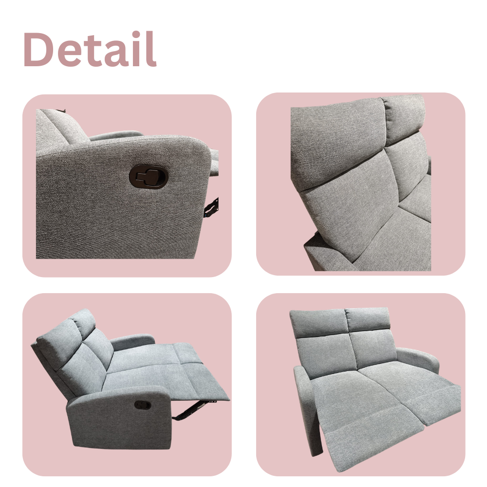 Fabric & Eco Leather Manual Recliner Sofa | 2 / 3 Seater