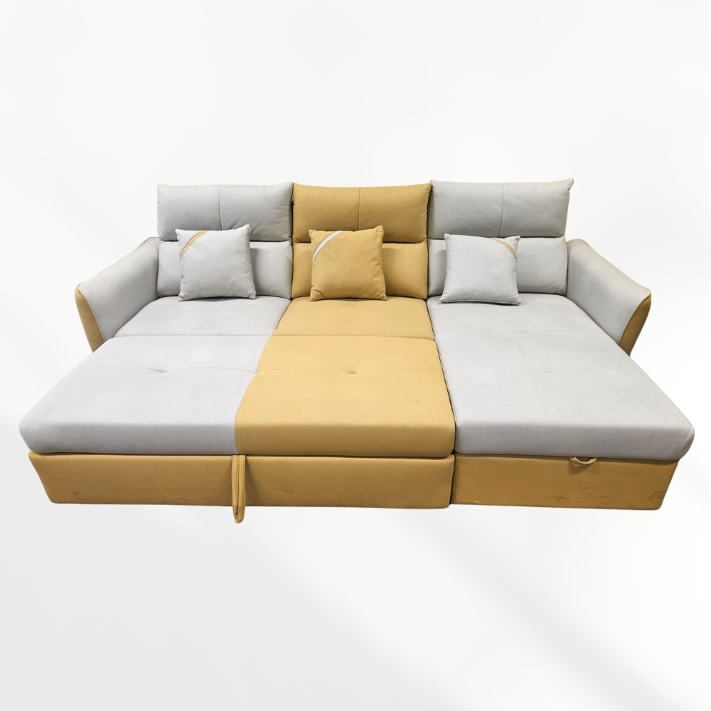 2-Seater with Chaise QUEEN Sofa Bed