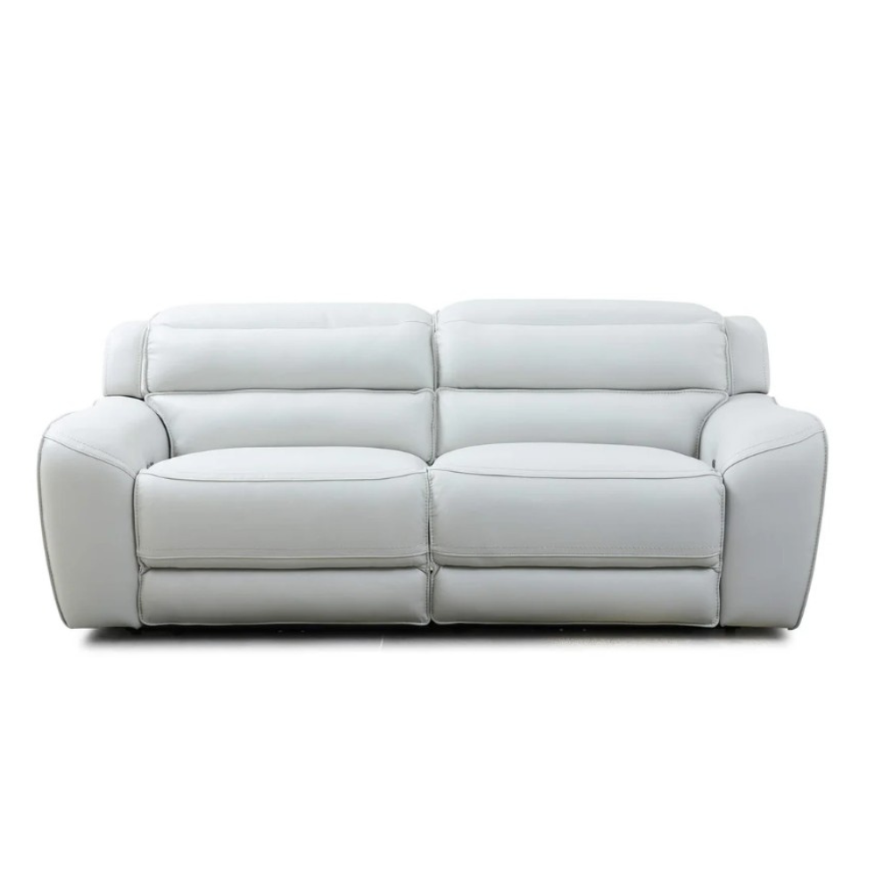 Cow Leather Electric Recliner Sofa 2 Seaters