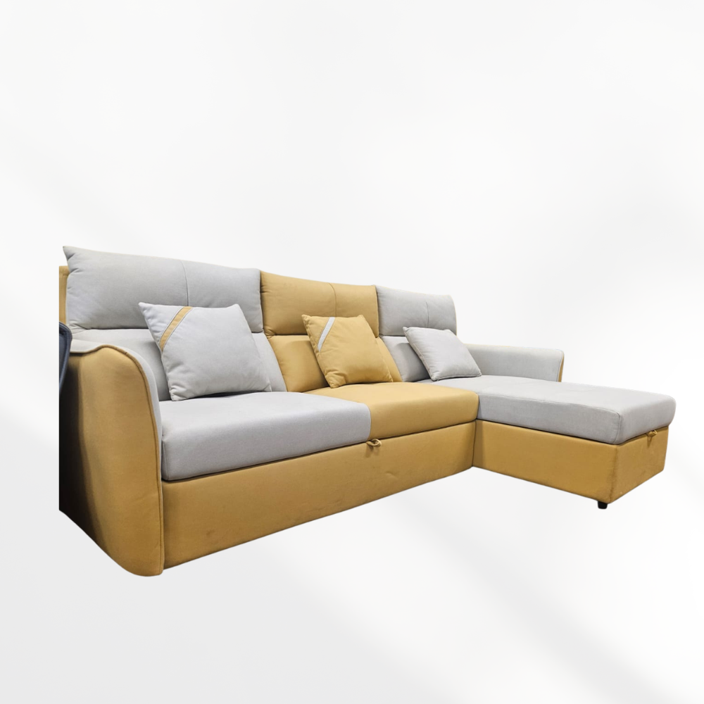 2-Seater with Chaise QUEEN Sofa Bed