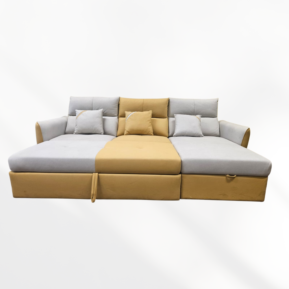 2-Seater with Chaise QUEEN Sofa Bed