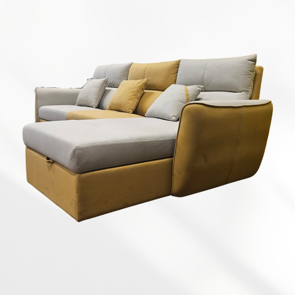 2-Seater with Chaise QUEEN Sofa Bed